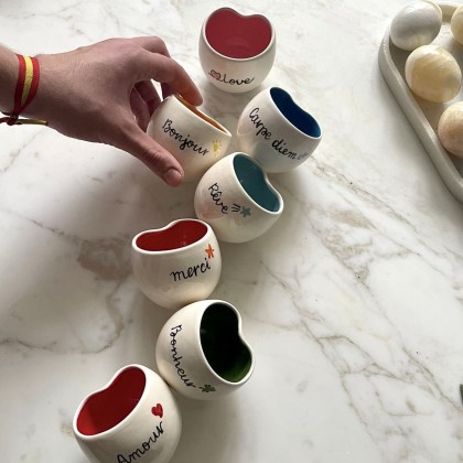 Tasse Amour en faïence faite main - Casa Nomade