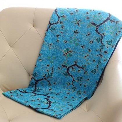 Sarong en coton traditionnel batik turquoise - Casa Nomade