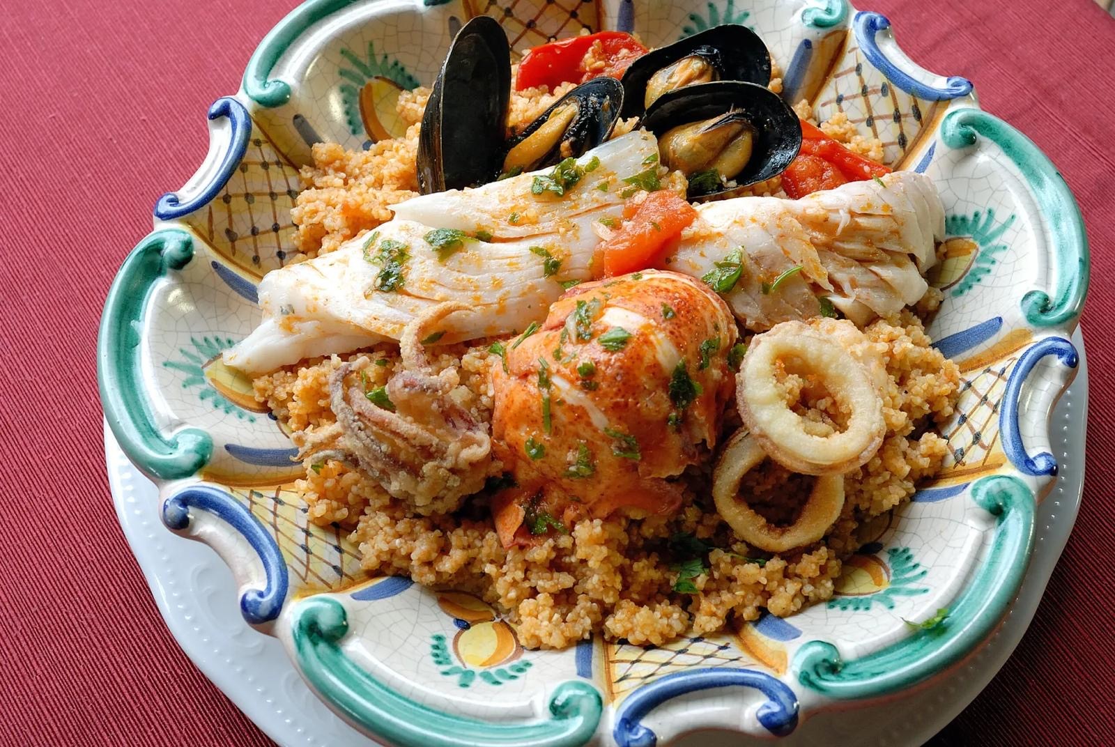 Couscous au mérou et fruits de mer