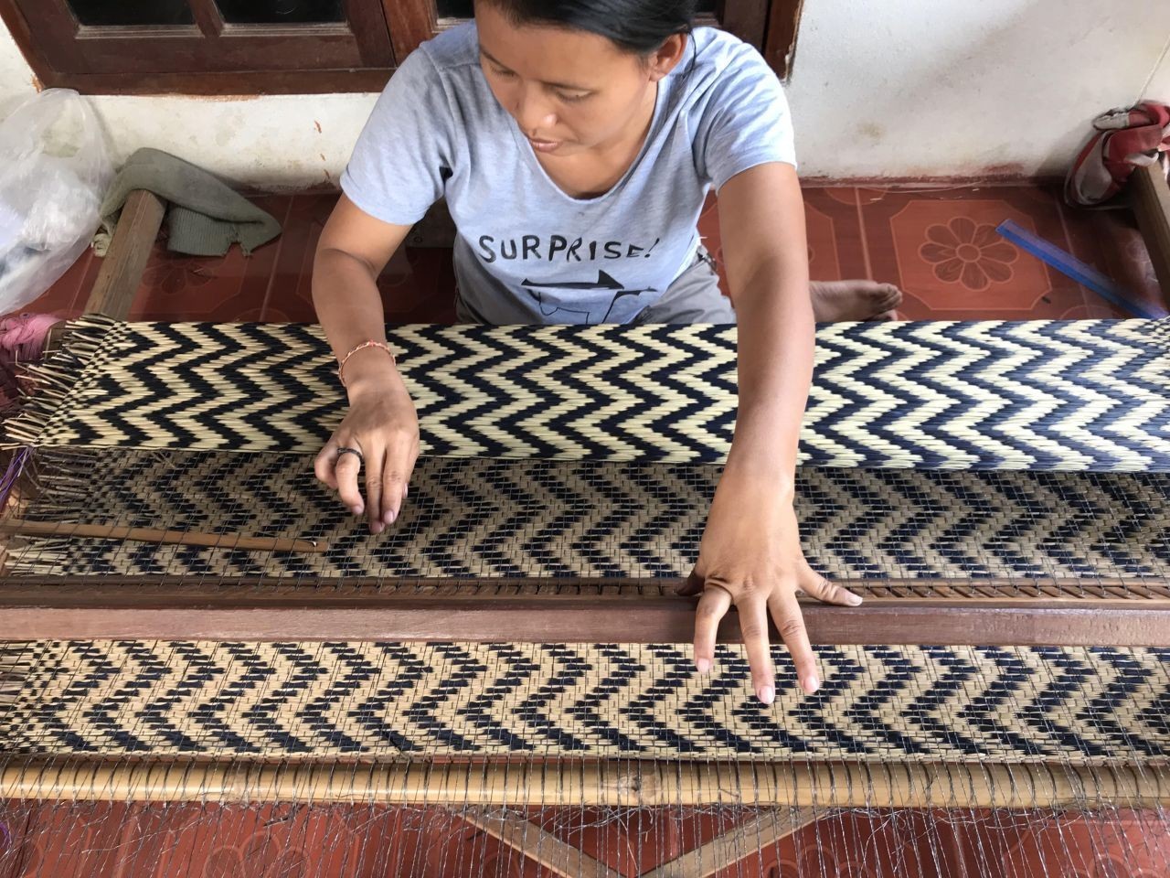 Le tissage du carex en Thaïlande