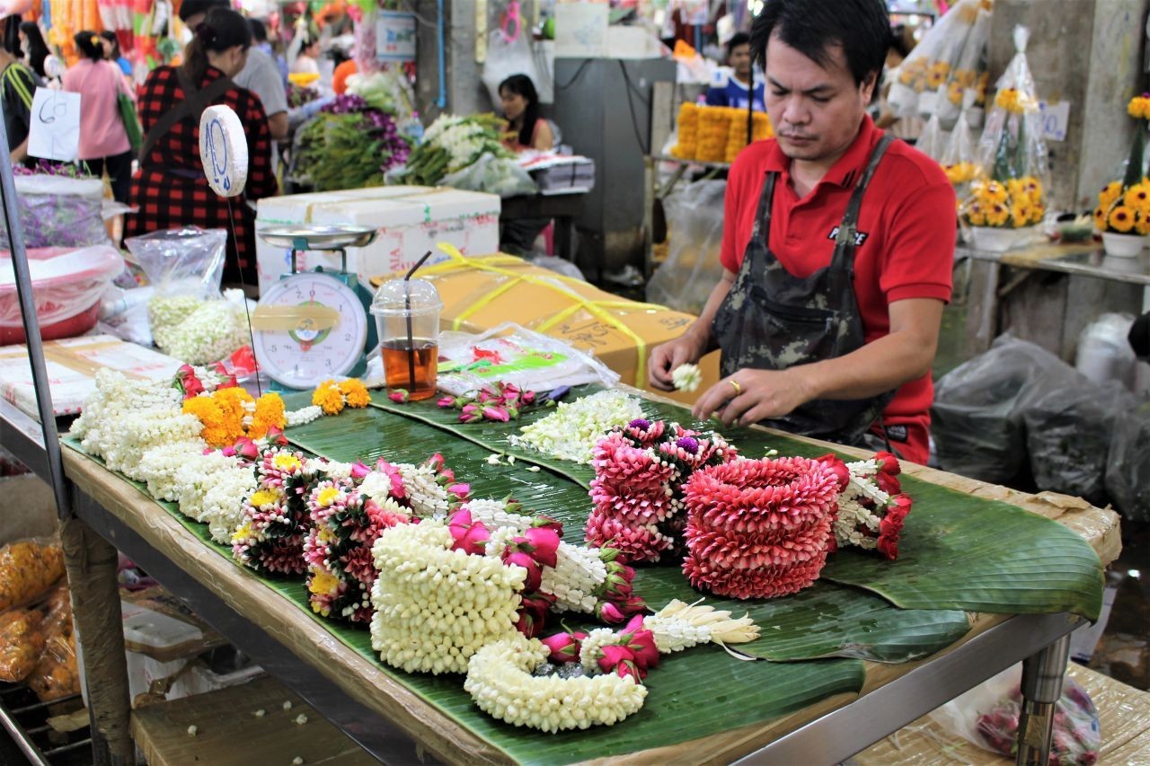 Le marché aux fleurs de Bangkok